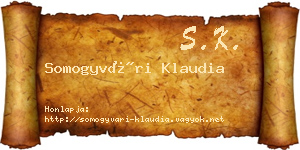 Somogyvári Klaudia névjegykártya
